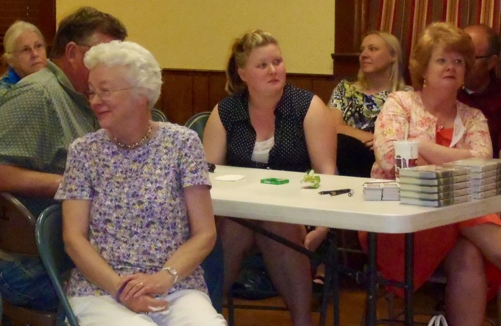 At the table L-R: mother-in-law Janice Bierman, daughter Heather, wife Jayann
